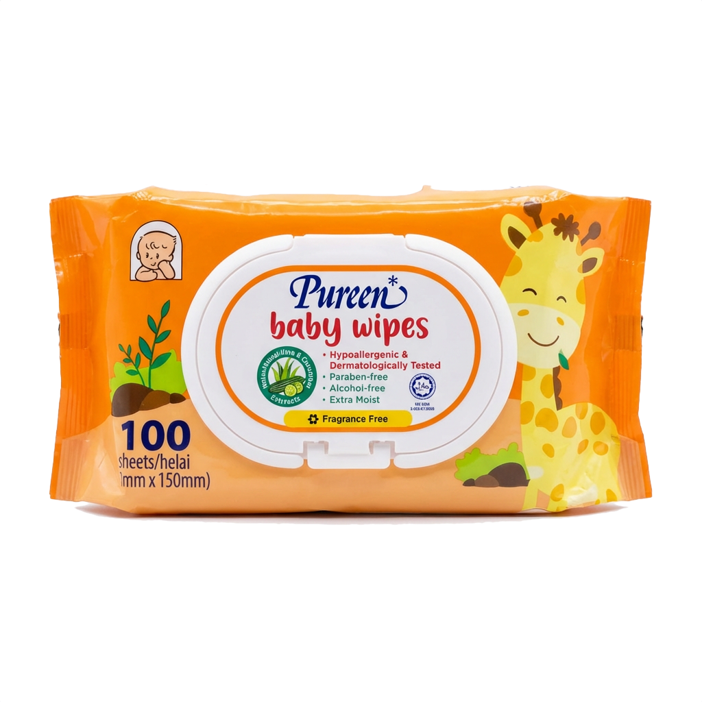 Pureen Baby Wipes Collection with Natural Aloe Vera and Cucumber Extracts