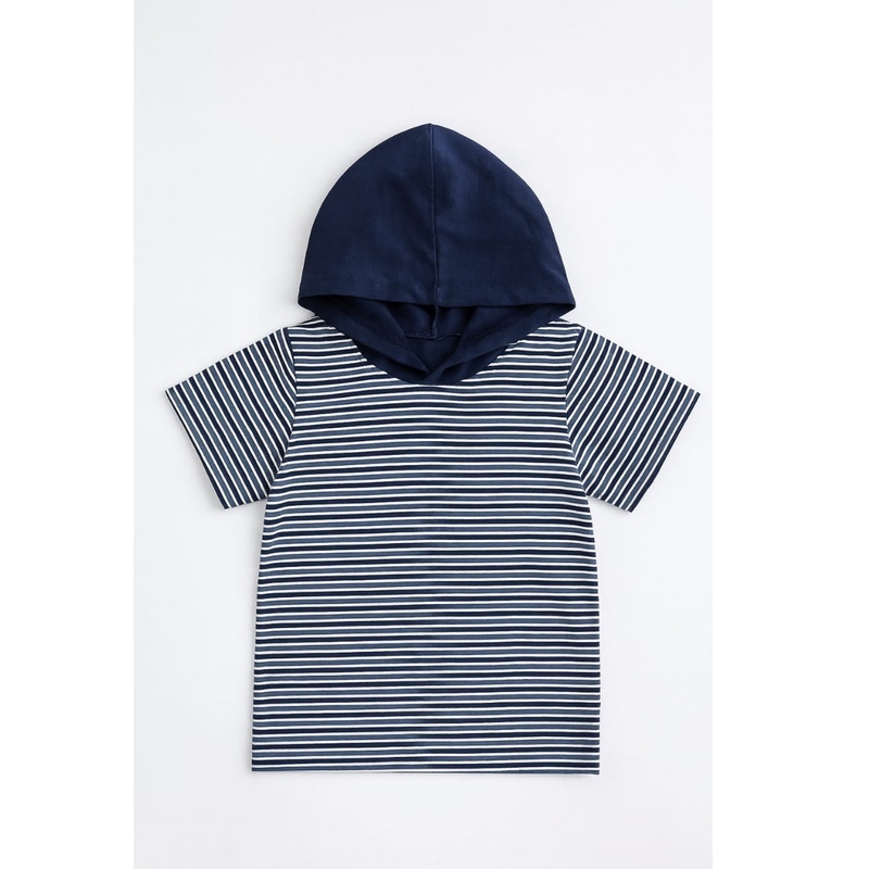 Kids Stripe Hoodie Navy Blue - (Age 1-2)