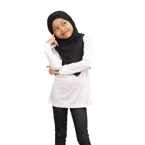 Kids Muslimah Microfiber - White (XL)