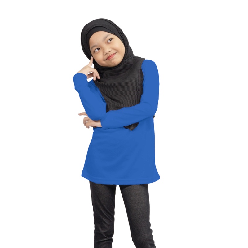 Kids Muslimah Microfiber - Royal Blue (L)