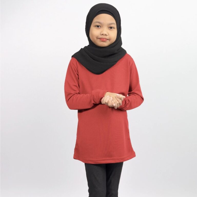 Kids Muslimah Microfiber - Red (M)