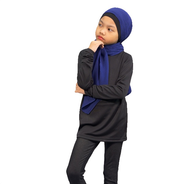 Kids Muslimah Microfiber - Black (M)