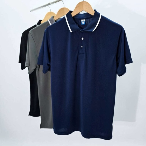 Tipping Collar Feathersoft Polo - Navy Blue (XL)