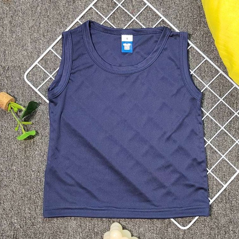 Kids Singlet Microfiber - Navy Blue (L)