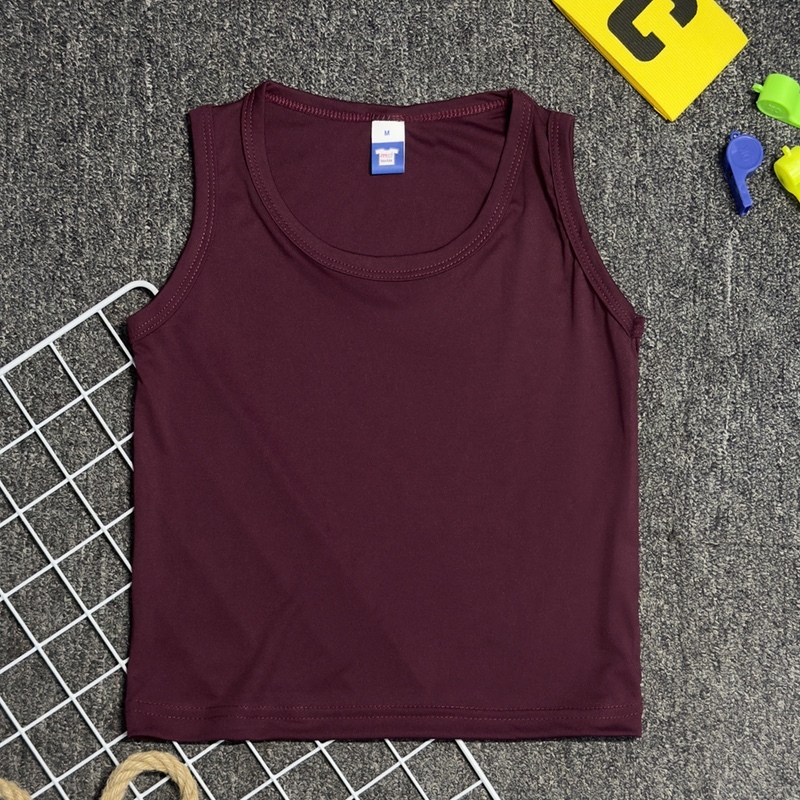 Kids Singlet Microfiber - Burgundy (M)
