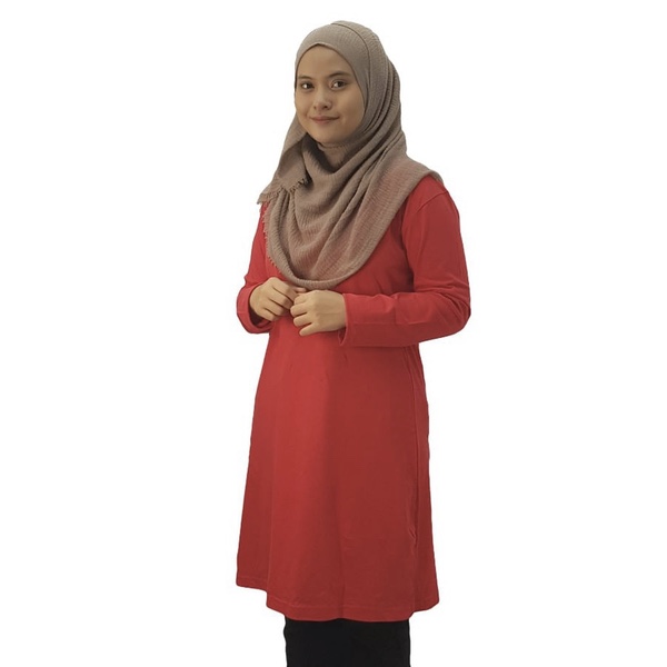 VERDANAH Classic Muslimah Fullycombed - Red (XS)