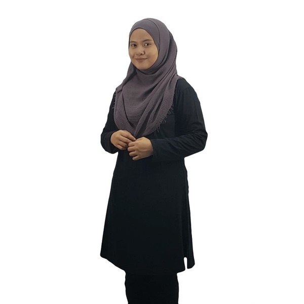 VERDANAH Classic Muslimah Fullycombed - Black (XS)