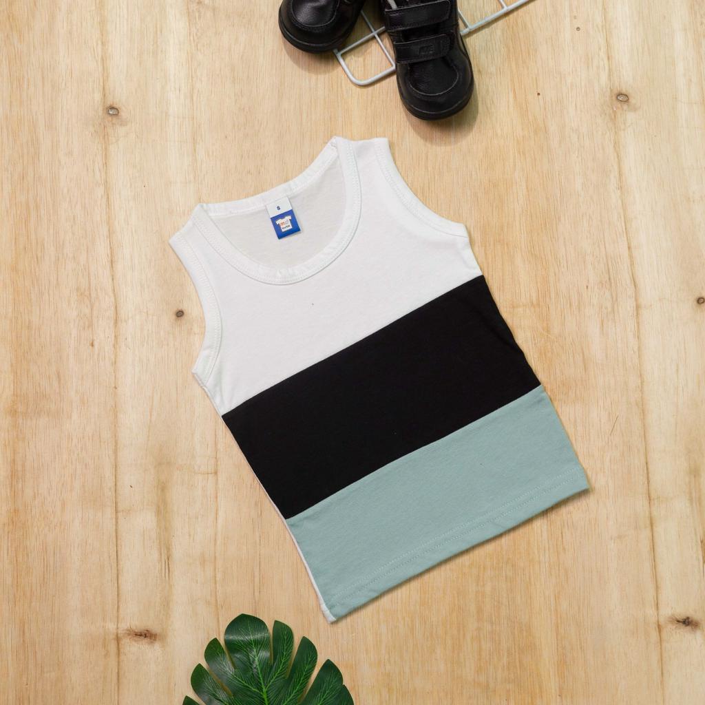 3 Layer SInglet White/Black/Haze Blue (Age 12-18m) - M