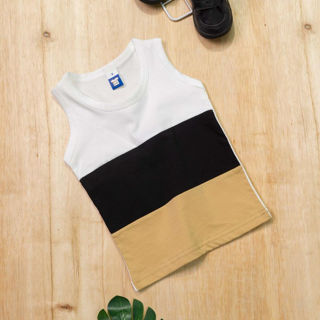 3 Layer SInglet White/Black/Sand (Age 12-18m) - M