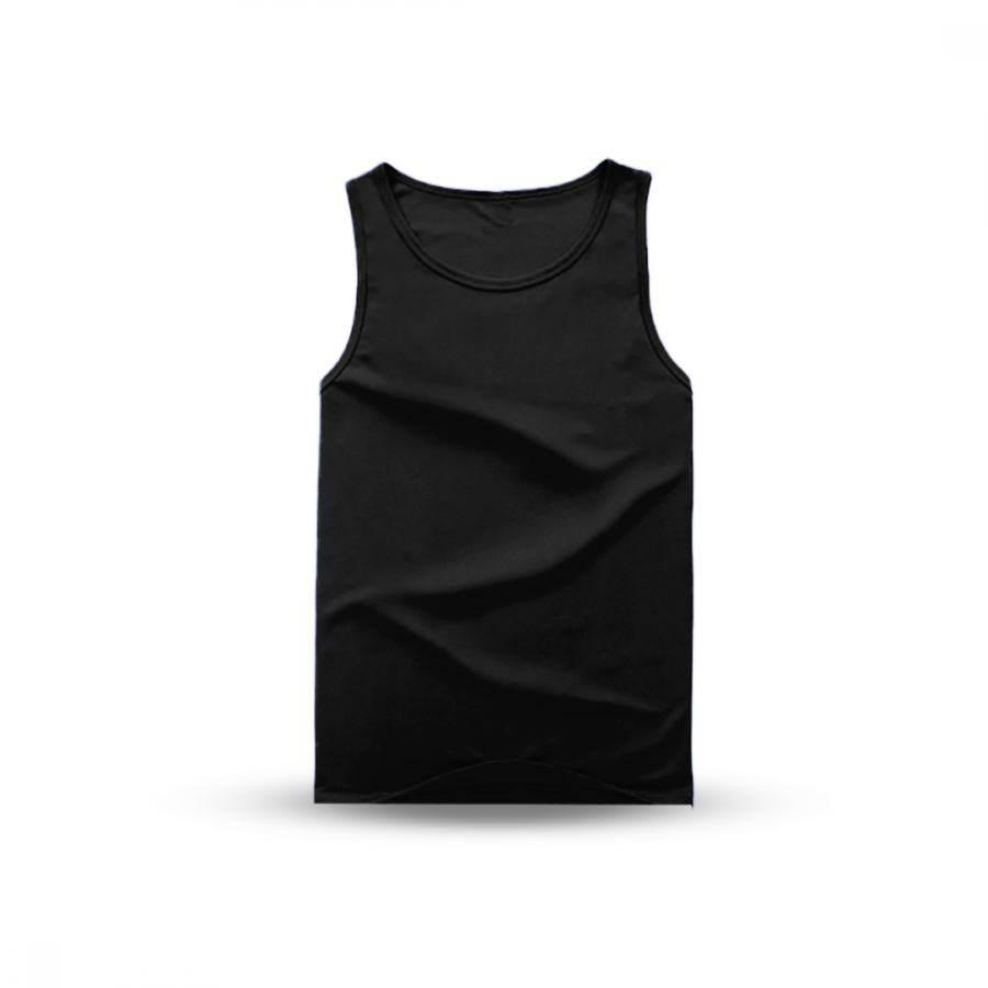 Kids Singlet Cotton Black - XL
