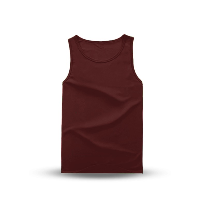 Kids Singlet Cotton Burgundy - L