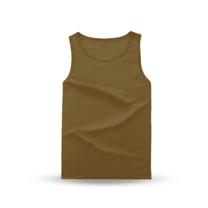 Kids Singlet Cotton Cocoa - M
