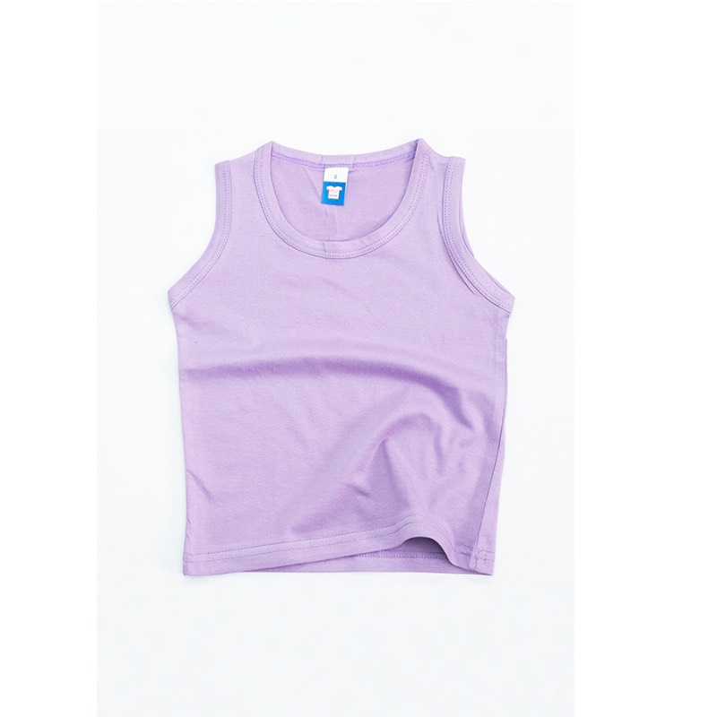 Kids Singlet Cotton Lavender - M