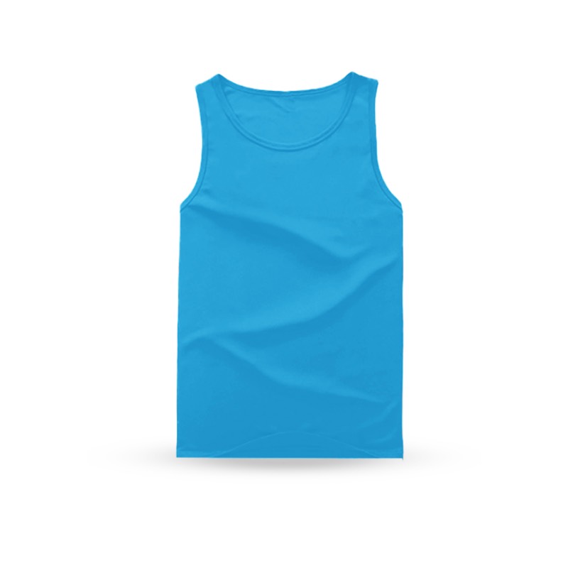 Kids Singlet Cotton Turqoise - M