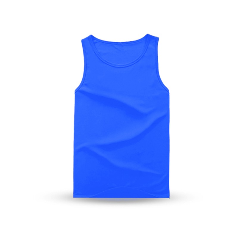 Kids Singlet Cotton Royal Blue - M