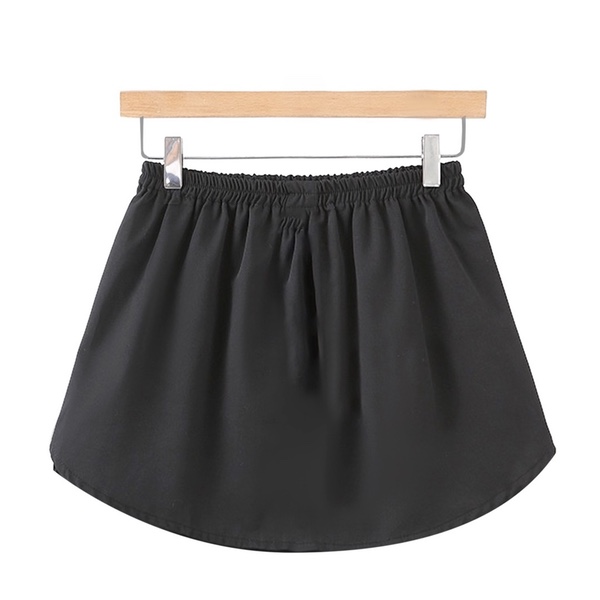 Half Moon Cotton Skirt Extender - Black (L)