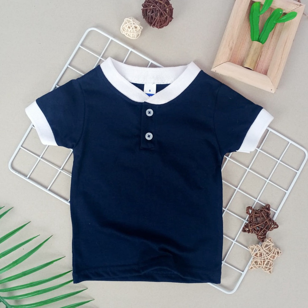 Baby Casual Polo Navy Blue - S