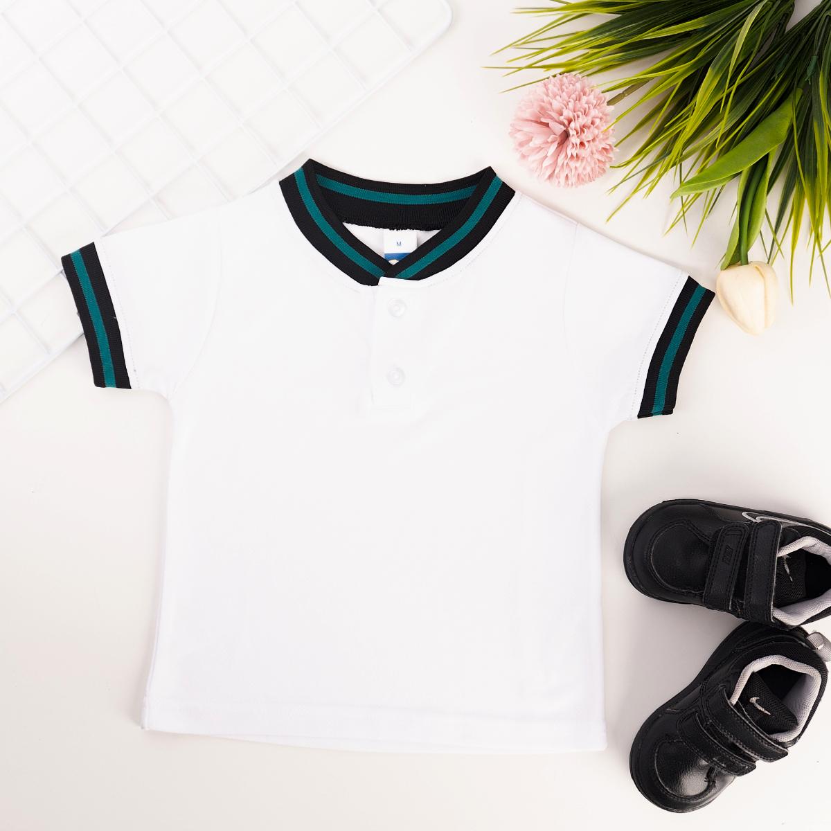 Tipping Collar Baby Polo White - (Age 6-12m)
