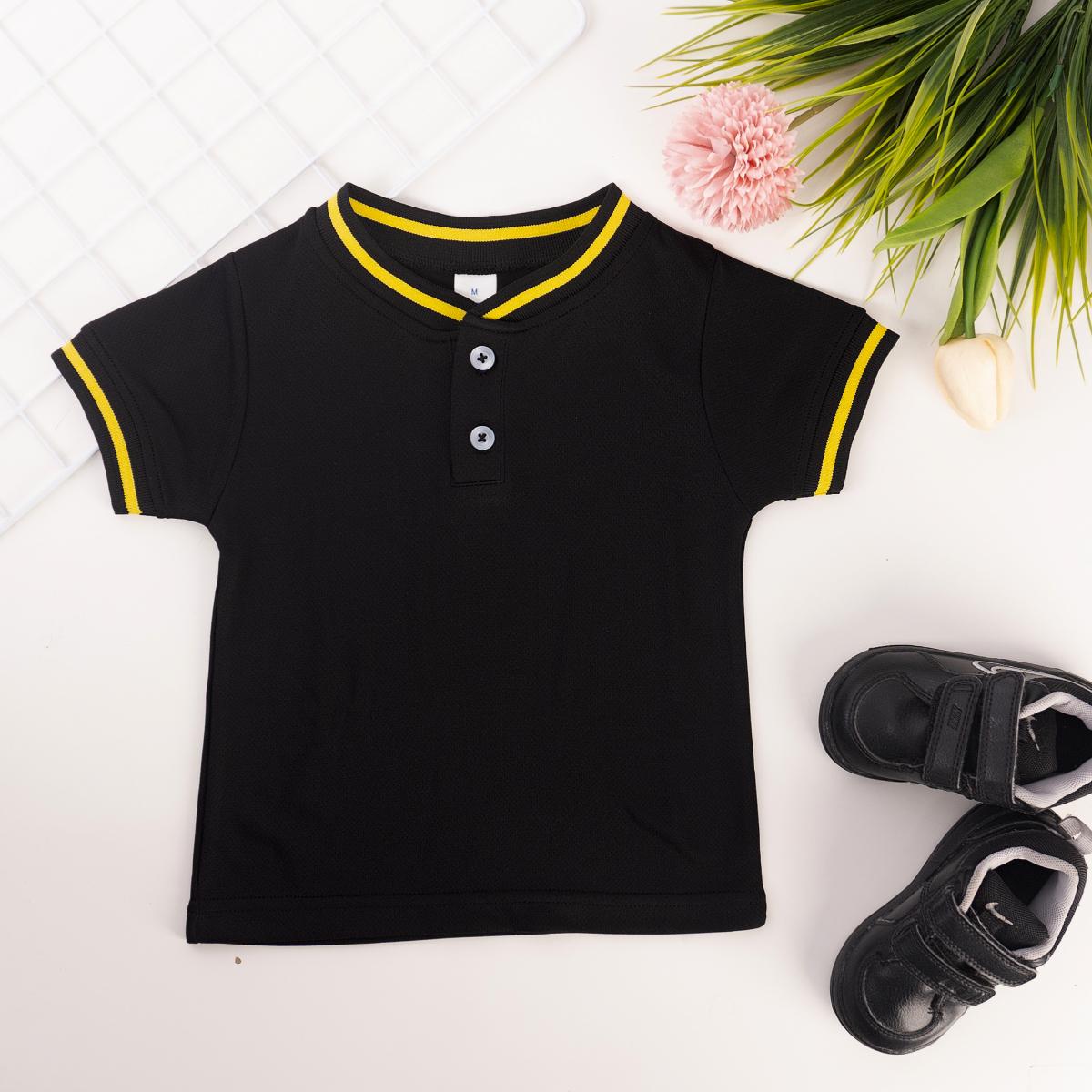 Tipping Collar Baby Polo Black - (Age 1-2y)