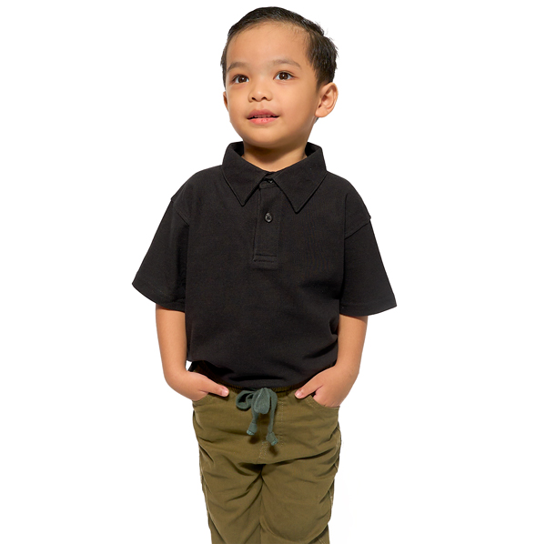 Foursquare Kids Polo Black - (Age 3-4y)