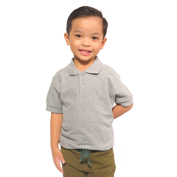 Foursquare Kids Polo Grey Melange - (Age 9-11y)