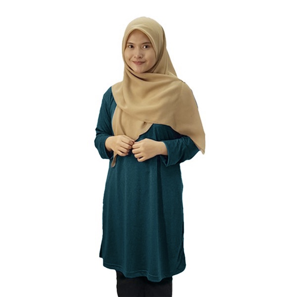 VERDANAH Muslimah Heather Jacquard Melange - Sea Green (L)