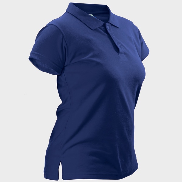 Women Casual Polo - Navy Blue (XL)