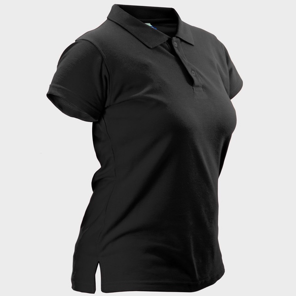 Women Casual Polo - Black (XL)