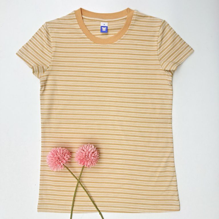 Women STRIPED RN T-Shirt - Sand (XXL)