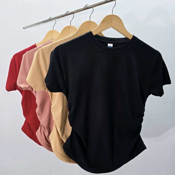 women-ruched-t-shirt-black