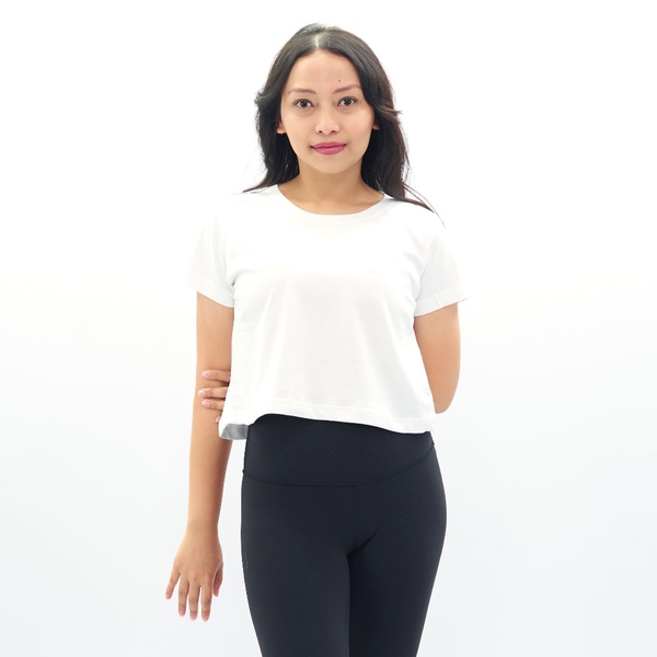 Women Crop Top T-Shirt - White (S)
