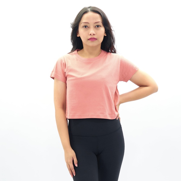 Women Crop Top T-Shirt - Rose Dawn (XL)