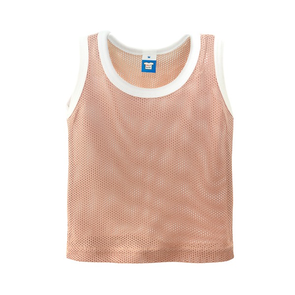 Cotton Eyelet Baby Singlet Rose Dawn - S (3-6 month)