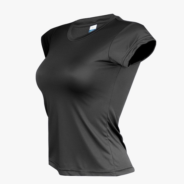 VVID Microfiber Ladies Short Sleeve - Black (M)