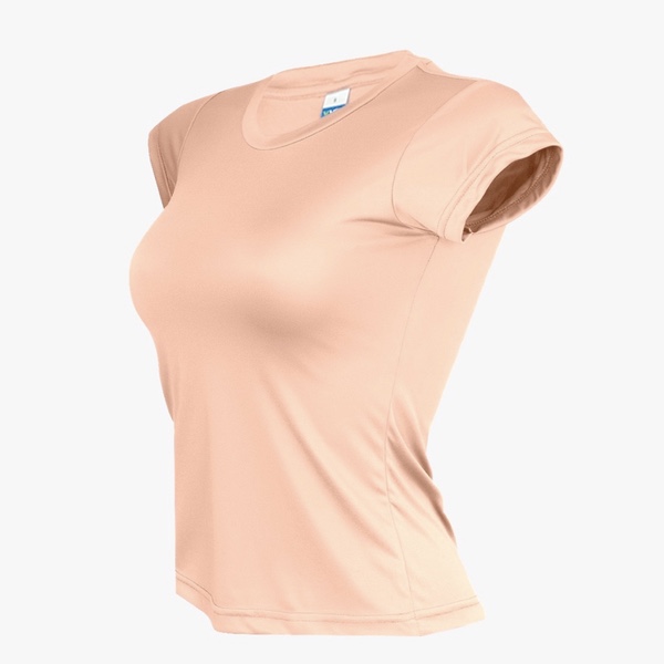 VVID Microfiber Ladies Short Sleeve -Peach (M)