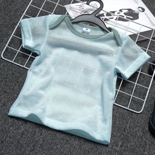 Basic Baby Cotton Eyelet T-shirt Haze Blue - M (6-12 month)