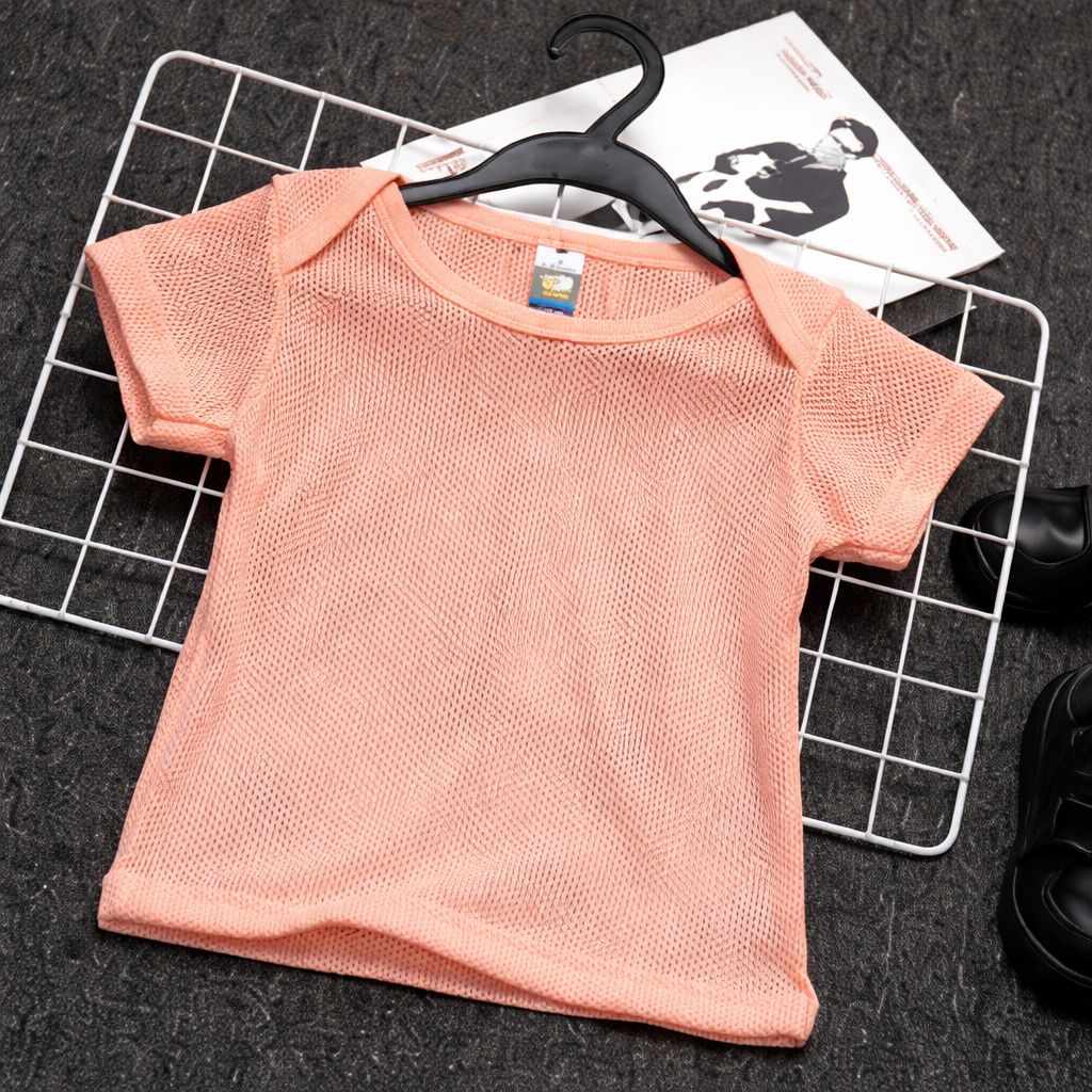 Basic Baby Cotton Eyelet T-shirt Rose Dawn - L (12-18 month)
