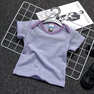 Basic Baby Cotton Eyelet T-shirt Lavender- M (6-12 month)