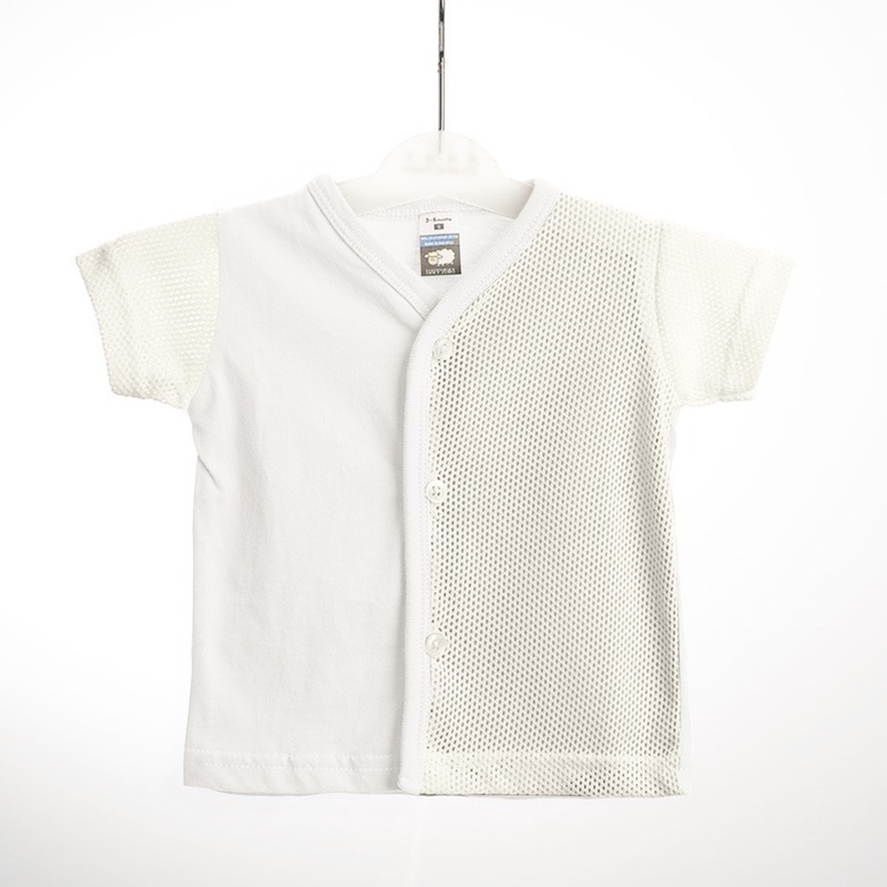 Baby Fashion Eyelet Shirt - Off White - S (3-6 month)