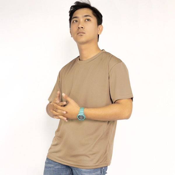 Microfiber Minimesh Round Neck - Khaki (XS)