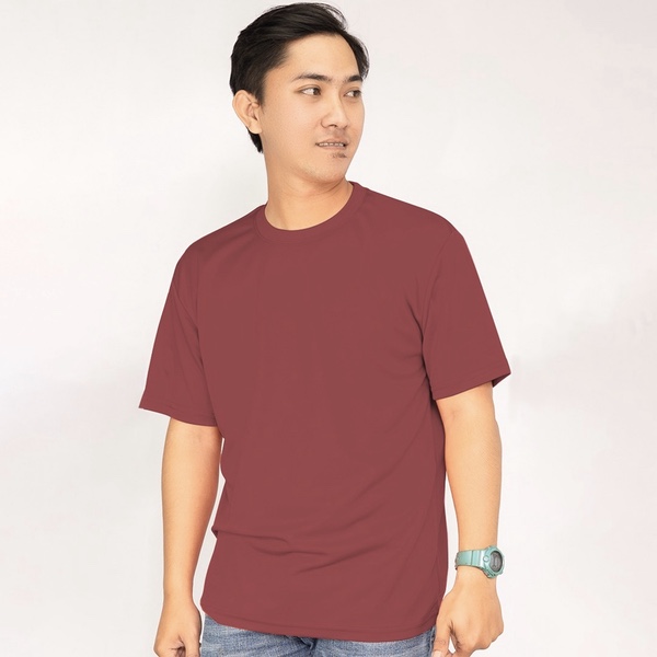 Microfiber Minimesh Round Neck - Burgundy (L)