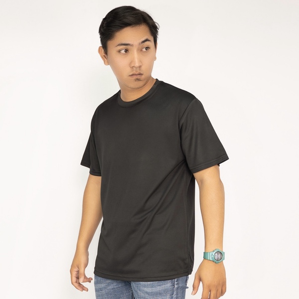 Microfiber Minimesh Round Neck - Black (XL)