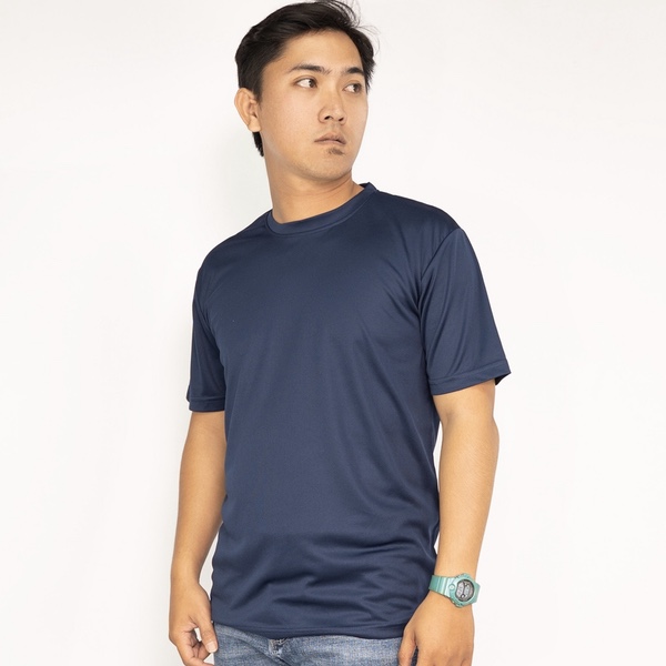 Microfiber Minimesh Round Neck - Navy Blue (XXL)