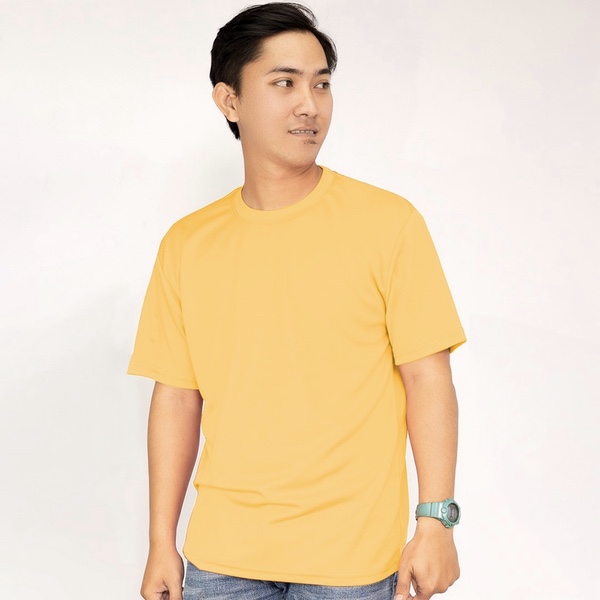 Microfiber Minimesh Round Neck - Yellow (XL)