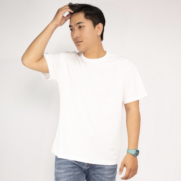 Microfiber Minimesh Round Neck - White (XXL)
