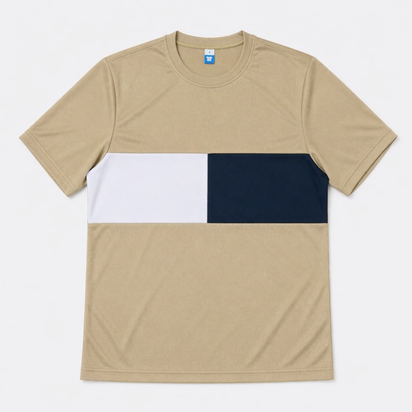 microfiber-casual-color-block-round-neck-brown