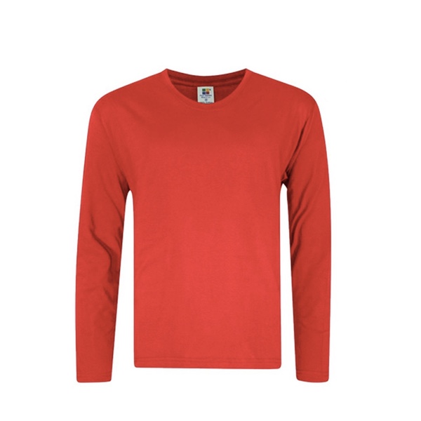 Foursquare 160gsm Round Neck Long Sleeve - Red (M)
