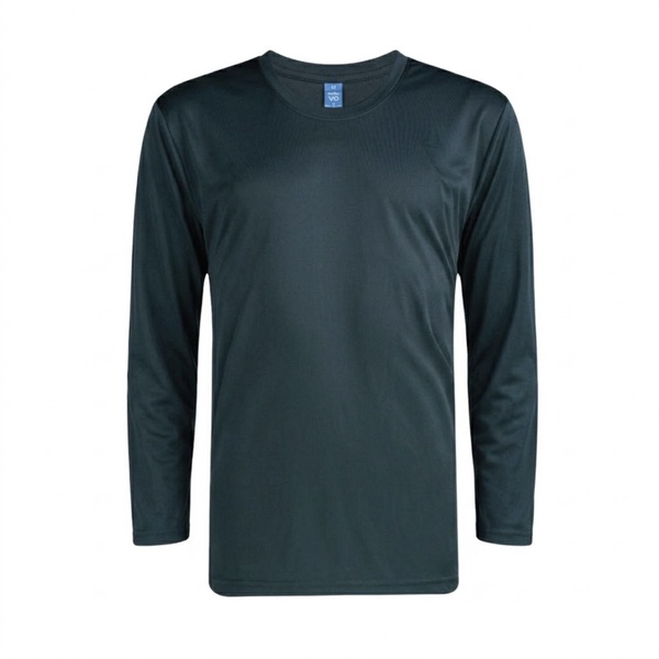 Vvid Supercool Microfiber Long Sleeve Round Neck - Charcoal (S)
