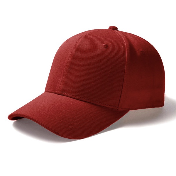 Basic Cotton Brush Cap - Burgundy