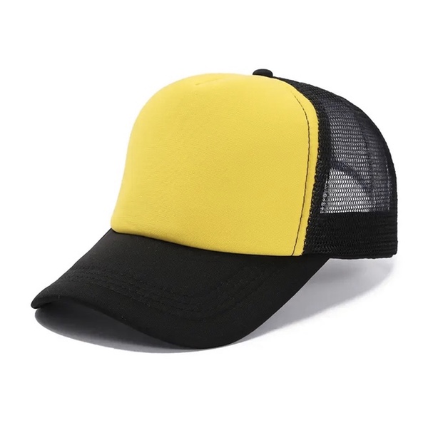 Foam Trucker Mesh Cap - Black/Yellow